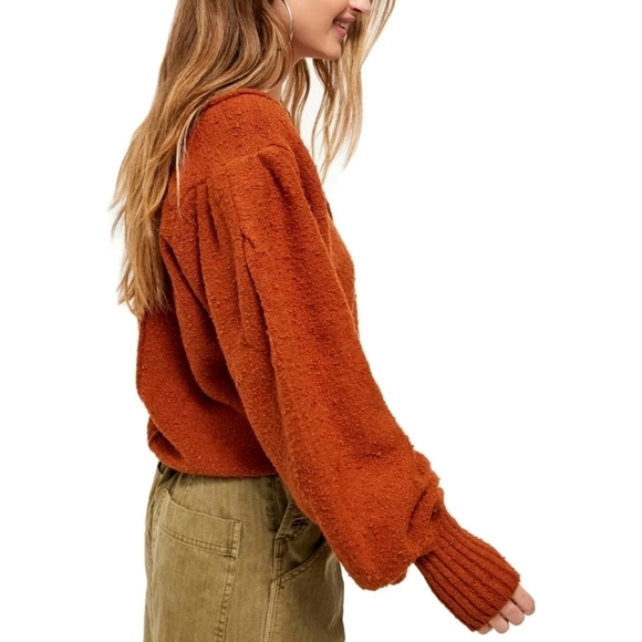 NEW Free People |‎ Reverie Vneck Sweater S - Picture 6 of 16